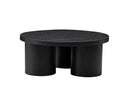 Babson - Modern Black Oak Round Coffee Table