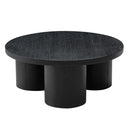 Babson - Modern Black Oak Round Coffee Table