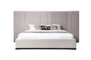 Penelope - Modern Beige Velvet Bed