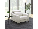 Eden - Modern White Leather Recliner Chair