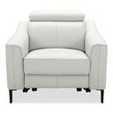 Eden - Modern White Leather Recliner Chair