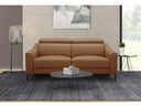 Eden - Modern Camel Leather Sofa With 2 Recliners