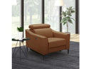 Eden - Modern Camel Leather Recliner Chair