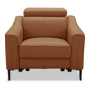 Eden - Modern Camel Leather Recliner Chair