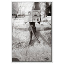 Nude Beach Reader BW I | Acrylic Panel