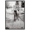 Nude Beach Reader BW I | Acrylic Panel