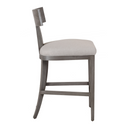 Fabien - Mid-Century Modern Beige Linen + Grey Wash Counter Chair