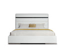 Cartier - Modern White Vegan Leather + Stainless Steel Bed