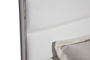 cartier - modern white vegan leather + stainless steel bed