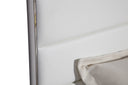 Cartier - Modern White Vegan Leather + Stainless Steel Bed
