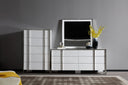 Cartier - Modern White + Stainless Steel Dresser