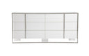 Cartier - Modern White + Stainless Steel Dresser