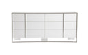 Cartier - Modern White + Stainless Steel Dresser