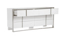 Cartier - Modern White + Stainless Steel Dresser