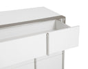 Cartier - Modern White + Stainless Steel Dresser