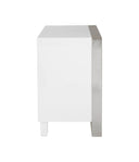 Cartier - Modern White + Stainless Steel Dresser