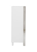 Cartier - Modern White + Stainless Steel Chest
