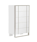 Cartier - Modern White + Stainless Steel Chest