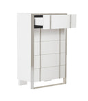Cartier - Modern White + Stainless Steel Chest