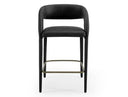 Faerron - Modern Black Leatherette Counter Chair