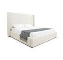 Gaynes - Modern Off-White Fabric Bench