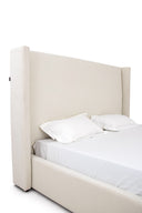 Byrne - Modern Off White Fabric Bed