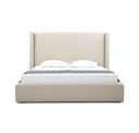 Gaynes - Modern Off-White Fabric Bench