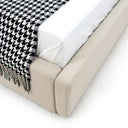 byrne - modern beige fabric bed