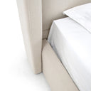 byrne - modern beige fabric bed