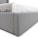 byrne - modern grey fabric bed