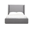 byrne - modern grey fabric bed