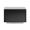 Concord - Modern Black Marble + Black Ash + Aluminum Nightstand