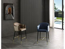 Calderon - Modern Blue & Beige Vegan Leather Counter Chair