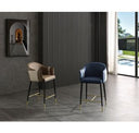 Calderon - Modern Blue & Beige Vegan Leather Counter Chair