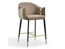 Calderon - Modern Brown & Beige Vegan Leather Counter Chair