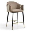 Calderon - Modern Brown & Beige Vegan Leather Counter Chair