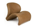 Donovan - Modern Brown Leather Accent Chair
