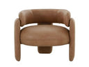 Donovan - Modern Brown Leather Accent Chair