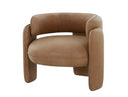 Tioga - Modern Brown Leather Accent Chair