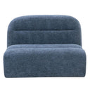 Forman - Modern Blue Fabric Modular Armless Sectional Seat