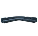 Forman - Modern Blue Fabric Modular Corner Sectional Seat