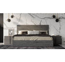 Lucia - Italian Modern Matte Grey + Elm Grey 4-Piece Bedroom Set