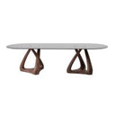 Glencoe - Modern Walnut & Grey Glass Buffet