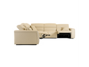 Dalton - Modern Italian Cream Leather Sectional Sofa + Recliners