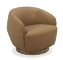 Agatha - Modern Hemp Fabric Swivel Accent Chair