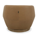 Agatha - Modern Tan Leather Swivel Accent Chair