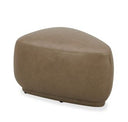 Kinsey - Modern Tan Leather Large River Rock Ottoman