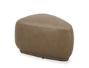 Kinsey - Modern Tan Leather Small River Rock Ottoman