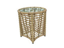 Sandra - Outdoor Beige Wicker End Table