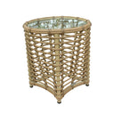 Sandra - Outdoor Beige Wicker End Table